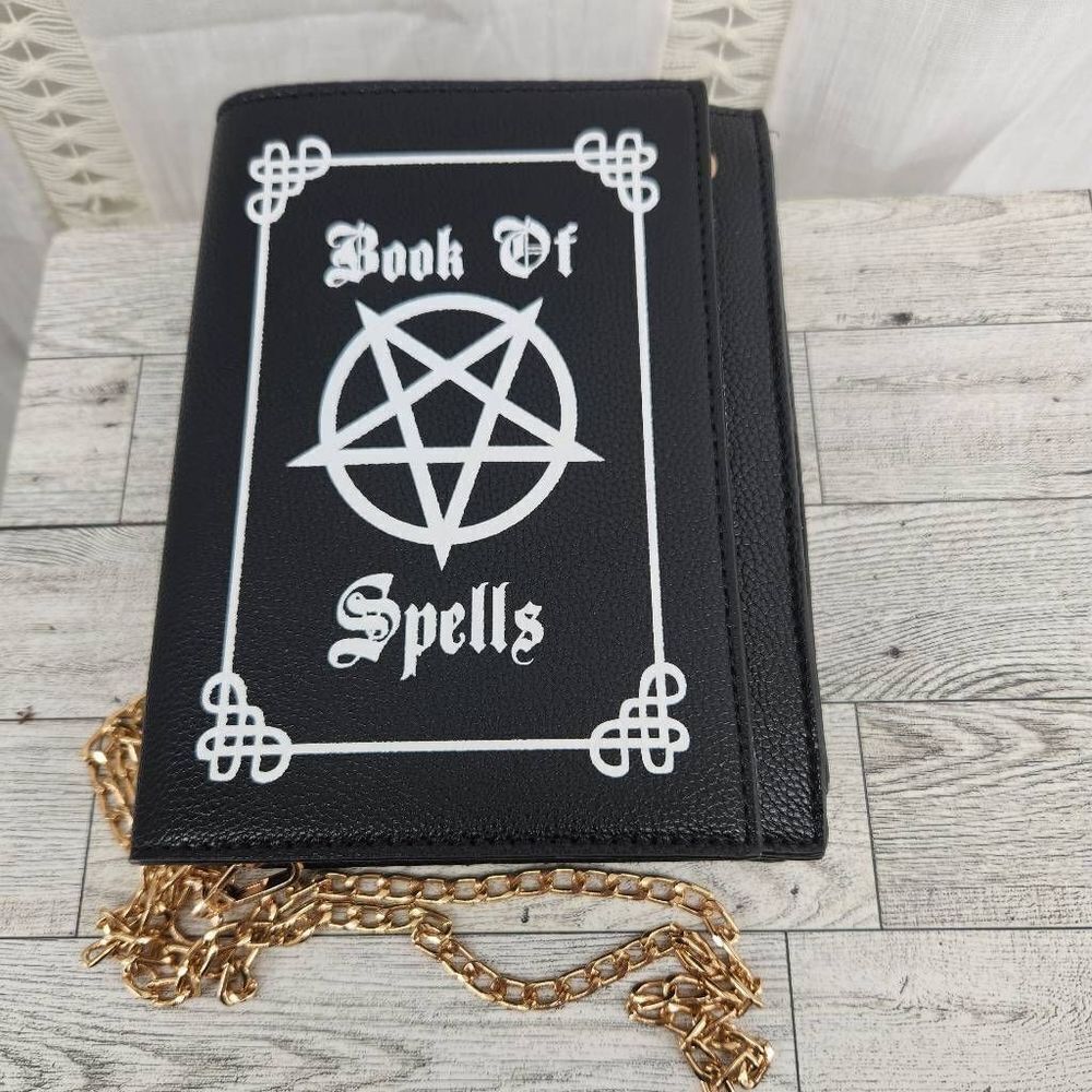 Book of Spells Witchy Goth Crossbody Bag Like New!